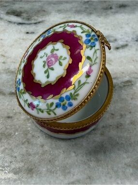 Limoges Floral Trinket Box
